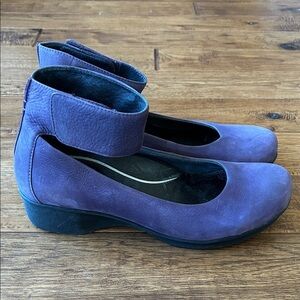 Dansko Lulu Ankle Strap Mary Jane Nubuck Leather Purple Comfort Shoes Size 41